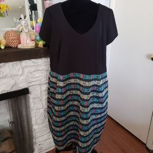 Modcloth Geode black and floral dress. Size 3X